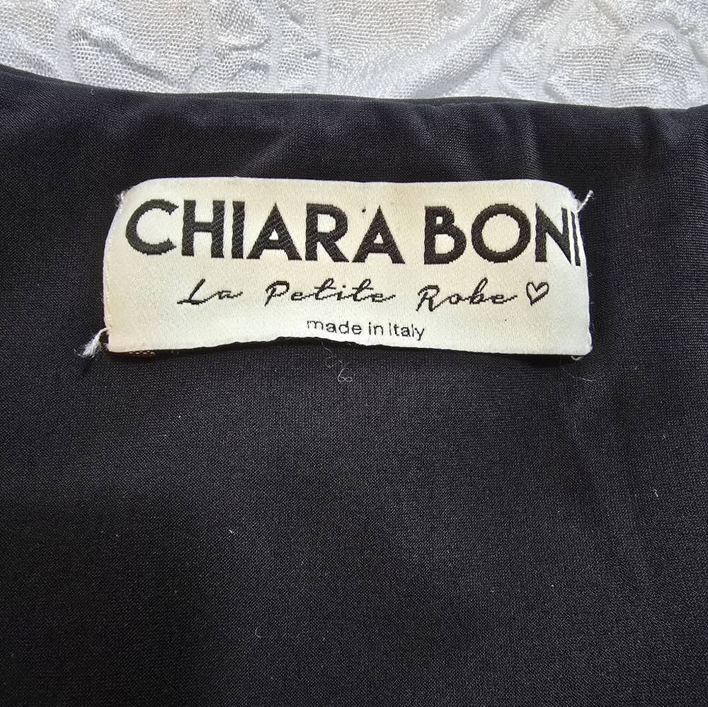 Chiara Boni La Petite Robe Benjamin Sequin Fringe Midi Dress In Black Women's 10 - Picture 12 of 15